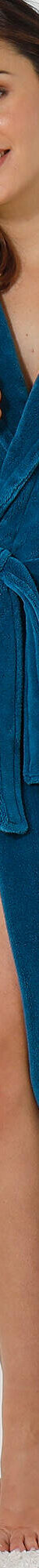 Peignoir mixte adulte col châle, microfibre toucher peluche (bleu paon) Peignoir mixte adulte col châle, microfibre toucher peluche (bleu paon)